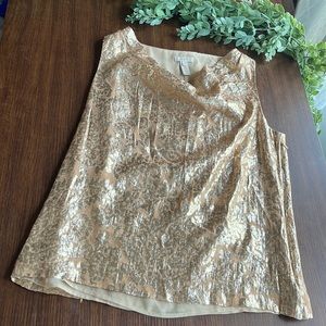 J.Crew Gold Flake Cowl Neck Elegant Blouse